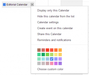 Set your editorial calendar apart with a bright, unique color