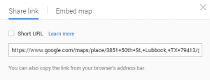 Google Map - Share Link