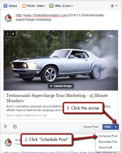 Scheduling Posts On Facebook